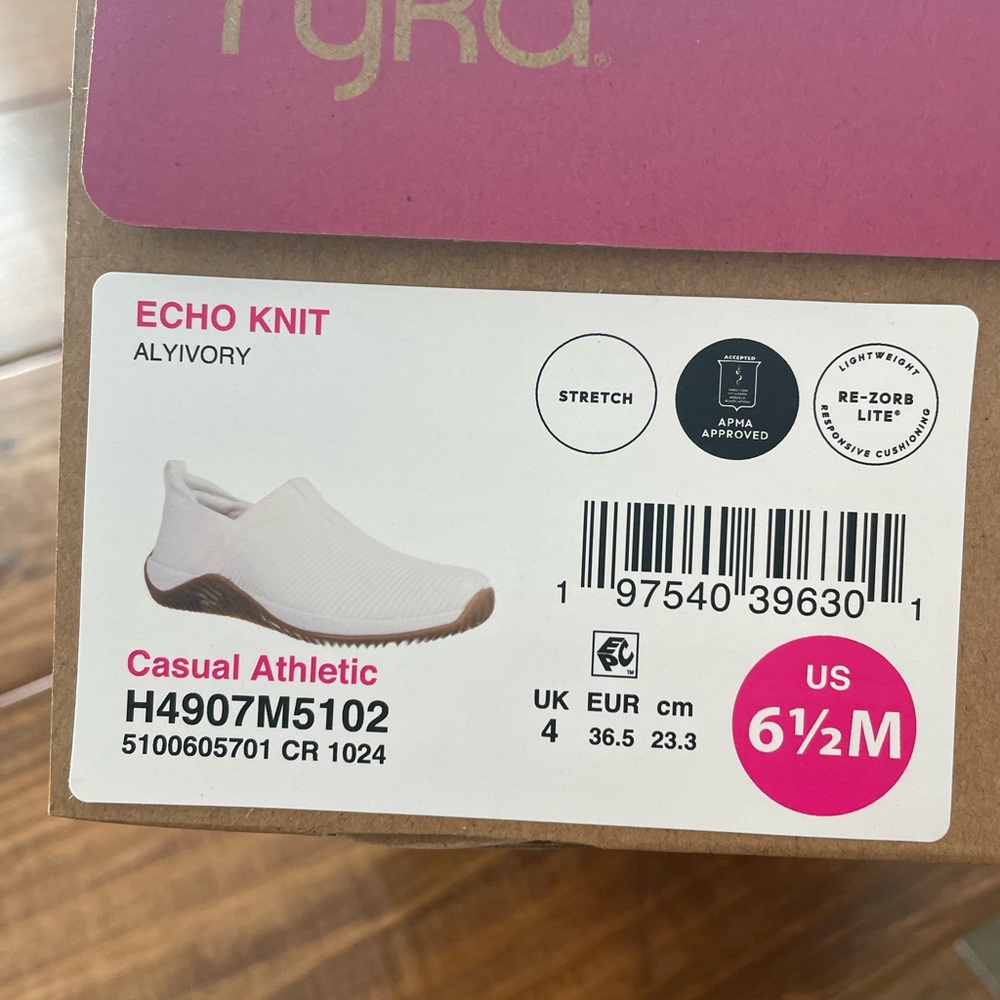 Ryka Echo Knit Slip-On Shoes in Alivory